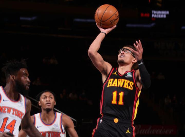  老鹰特雷杨三分雨浇灭活塞反扑